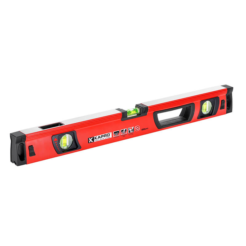 KAPRO VULCAN Prof. vaterpas 120 cm med DualView, V-spor og 3 acryl-libeller