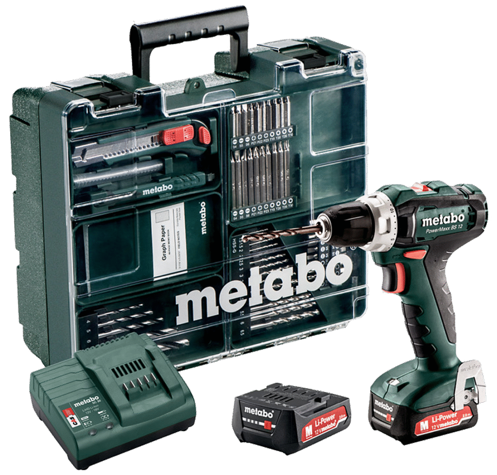 Bore-/skruemask. PowerMaxx BS12 2ÃÂ2,0Ah m/tilbehÃ¸r