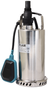 Flair dykpumpe rustfri 1.1/4" 220 l/m 1000W 1000SX