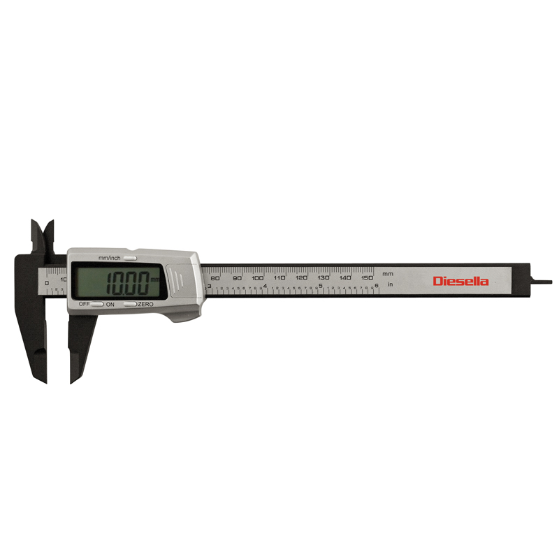 Digital skydelaere 0-150×0,01 mm i carbon fiber